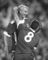 Иан Раш и Джон Олдридж в мемориальном матче (c) LiverpoolFC.tv
