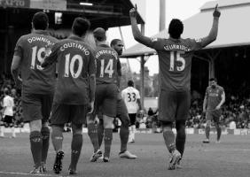 Дэниел Старридж празднует гол в ворота «Фулхэма» (c) LiverpoolFC.com