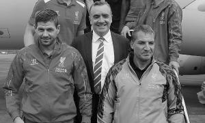 Стивен Джеррард, Иан Эйр и Брендан Роджерс в Джакарте (c) LiverpoolFC.com