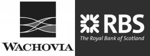 Логотипы банков Wachovia и RBS