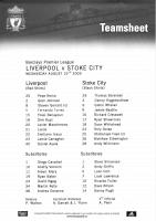 Liverpool team sheet